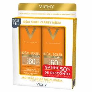 Kit 2x40g Protetor Solar Idéal Soleil Clarif Méd Vichy FPS60