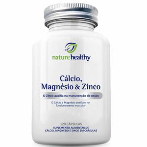 Cálcio, Magnésio & Zinco Nature Healthy 120 Cápsulas