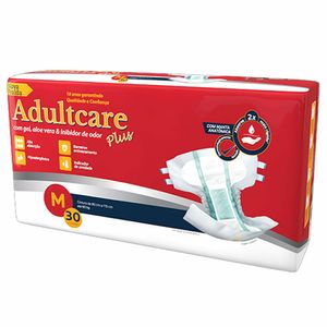 Fralda Geriátrica Adultcare Plus M 30 Unidades