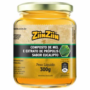 Extrato de Própolis e Mel Sabor Eucalipto ZiinZiin Vidro 300g