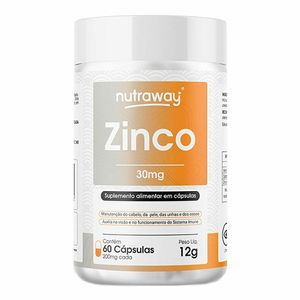 Zinco NutraWay 30mg 60 Cápsulas