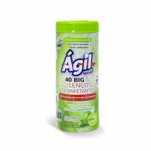 Ágil Multi Lenços Desinfetantes Limão 40 unidades