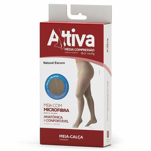 Meia Calça Média Compressão 18-21 Com Ponteira Nat Escuro G