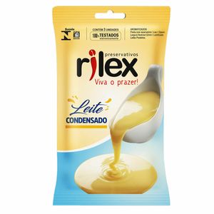 Preservativo Rilex Leite Condensado 3 Camisinhas