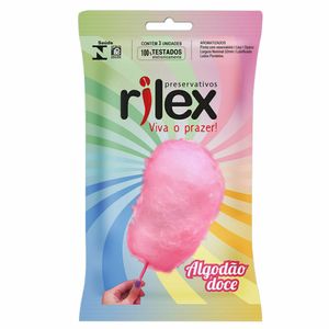 Preservativo Rilex Algodão Doce 3 Camisinhas