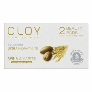 Kit 2x80g Cloy Beauty Bar Aveia Karité Sabonete Ultra Hidratante