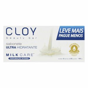 Kit 6x80g Cloy Beauty Bar Milk Care Sabonete Ultra Hidratante