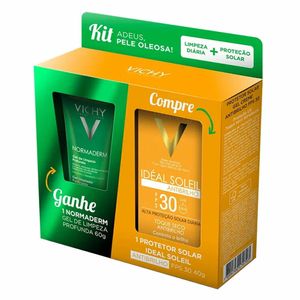 Kit Idéal Soleil Antibrilho Vichy FPS30 40g +Normaderm 60g