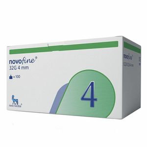Agulha Descartável NovoFine 32G 0,23/0,25 x 4mm 100 Unidades