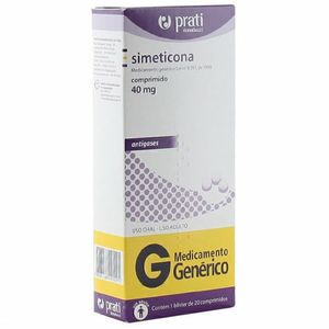 Simeticona 40mg 20 Comprimidos Genérico Prati Donaduzzi