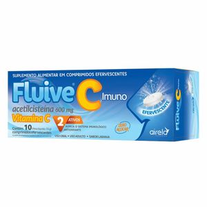 Fluive C Imuno Sabor Laranja 600mg 10 Comprimidos Efervescentes