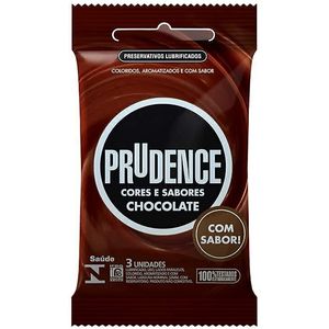 Preservativo Prudence Chocolate com 3 unidades