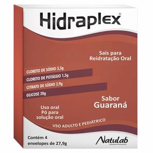 Sais para Reidratação Hidraplex Sabor Guaraná 4 envelopes