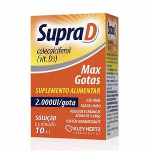 Supra D Max Limão 2.000UI Gotas 10ml