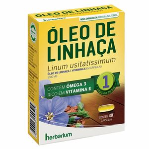 Óleo de Linhaça Herbarium 1000mg 30 Cápsulas