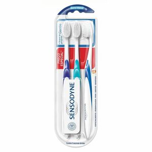 Kit 3 Escovas Dentais Sensodyne Gentle Extra Macia