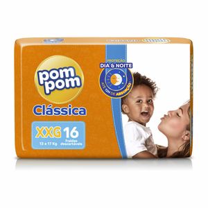 Fralda Pom Pom Clássica XXG 16 unidades