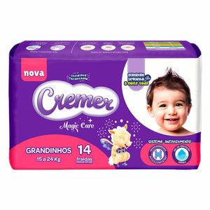 Fralda Cremer Magic Care Grandinhos 14 Unidades