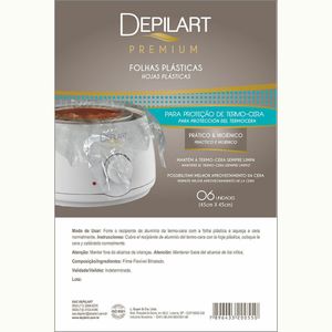Folhas Plasticas Depilart Para Termo-Cera com 6 Folhas