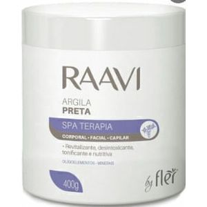 Creme De Massagem Raavi Argila Preta 400G