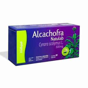 Alcachofra 300mg Natulab 30 Cápsulas