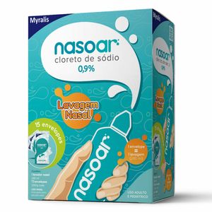 Nasoar Solução para Lavagem Nasal 15 envelopes +Frasco