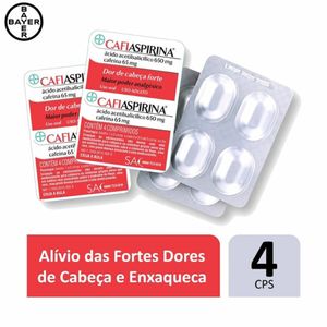 Cafiaspirina 650mg/65mg 4 Comprimidos