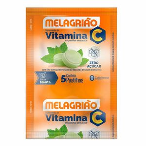 Melagrião C Sabor Menta Sem Açúcar Sachê 5 Pastilhas