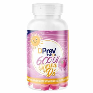 Vitamina D Dprev Todo Dia 600UI Sabor Framboesa 30 Gomas