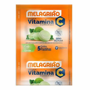 Melagrião C Sabor Limão Sem Açúcar Sachê 5 Pastilhas