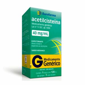 Acetilcisteina Xarope Adulto 40mg/ml 120ml Genérico Eurofarma