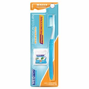 Escova Dental Adulto Medfio Macia Precision Clean+Fio Dental