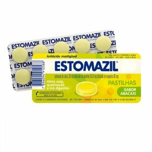 Estomazil Sabor Abacaxi 10 Pastilhas Mastigáveis