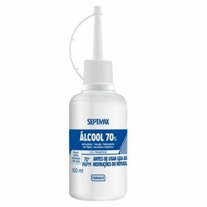 Álcool 70 Antisséptico Septmax Farmax Almotolia 100ml