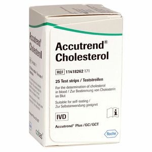 Tiras Teste Accutrend Cholesterol 25 unidades