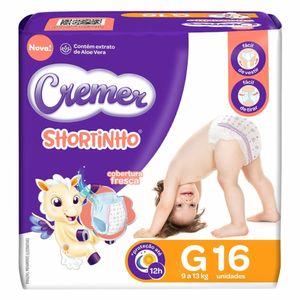 Fralda Cremer Shortinho G c/16 Unidades