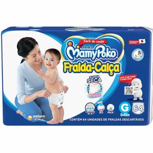 Fralda Mamypoko Super G 64 Unidades