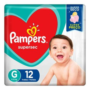 Fralda Pampers Supersec G c/12 Unidades