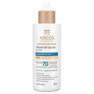 Protetor Solar Adcos Fluid Shield Protection Beig FPS70 50mL