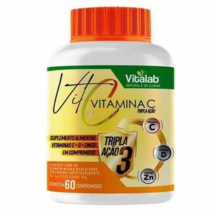 Vitamina C + Zinco Vitalab 60 Comprimidos
