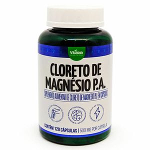 Cloreto de Magnésio PA 500mg 120 Cápsulas Vitalab