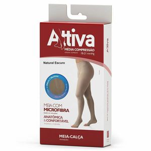 Meia Calça Média Compressão 18-21 Sem Ponteira Nat Escuro G