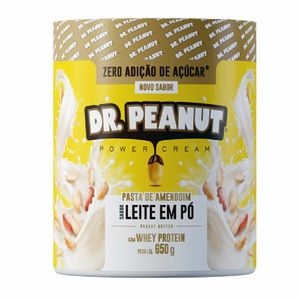 Pasta de Amendoim Dr Peanut Leite em Pó com Whey Protein 650g