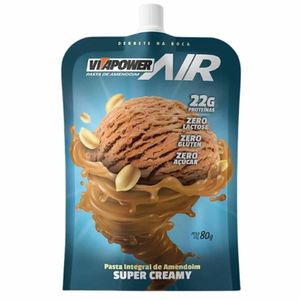 Pasta de Amendoim VitaPower AIR Integral Super Creamy 80g
