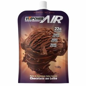 Pasta de Amendoim VitaPower AIR Chocolate ao Leite 80g