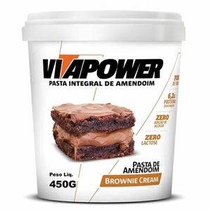 Pasta de Amendoim VitaPower Brownie Cream 450g