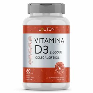 Vitamina D3 (Colecalciferol) Lauton Nutrition 2000UI 60 Cáps