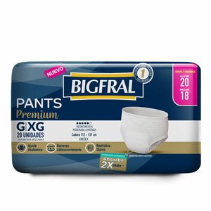 Roupa Íntima Descartável Bigfral Pants Premium Econômica G/XG 20 unidades