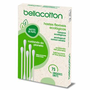 Hastes Flexíveis Ecológicas Bellacotton 75 unidades