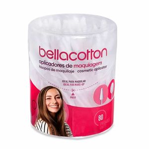 Hastes Flexíveis Maquiagem Bellacotton Pote 80 unidades